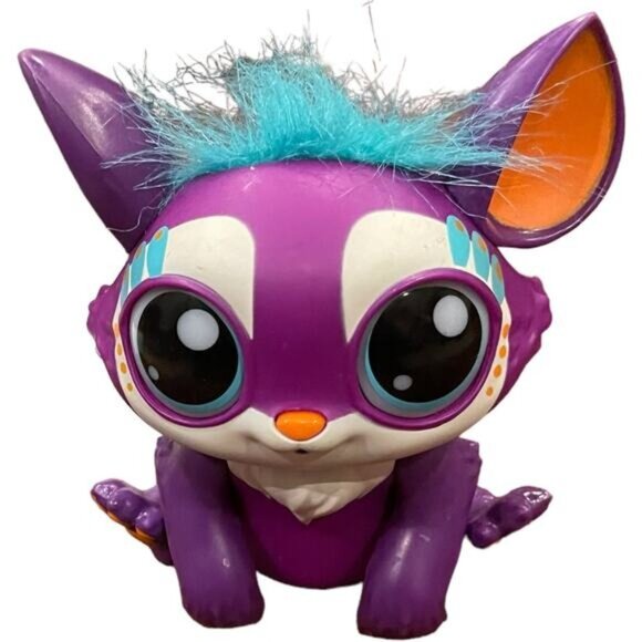 Mattel Lil' Gleemerz Loomur Purple Interactive 5" Furry Pet Talks Light Up Tail - Picture 2 of 7